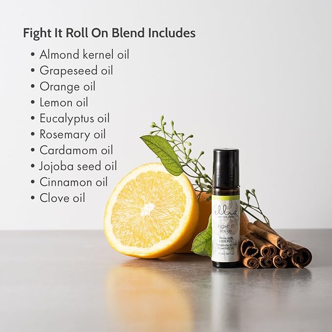 Ellia Essential Oil Roll-On | Fight It Blend| 10ml, 100% Pure, Therapeutic Grade