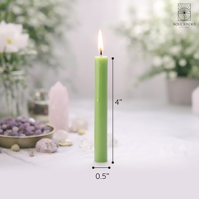 SOUL STICKS Success Magic Spell Chime Taper Candles 20 Pack Chime Candles for Rituals, Prayer, Birthdays, Meditation, Altar, Spells, Witchcraft Supplies, Wiccan Supplies, Candles Clearance
