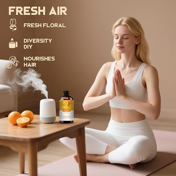 Orange Essential Oil, Orange Oil for Cleaning, Diffuser, Humidifier, DIY Soap, Candle, Energy, Home, Gift Ready,Orange Fragrance Oil - MLYNKL Essential Oils (4.33 fl oz / 130ml)