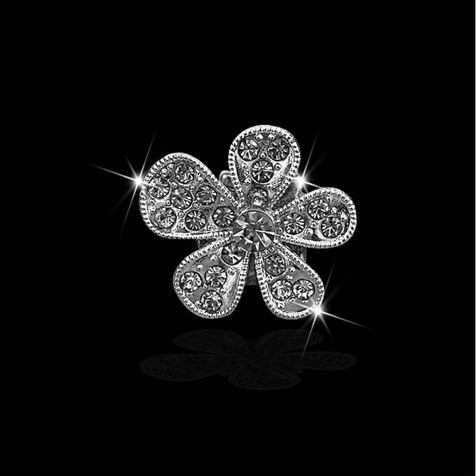 5 Pcs Car Vent Clip,Bling Flower Car Air Fresheners Vent Clips Cute Car Vent Decorations,Car Diffuser Rhinestone Car Interior Decoration Charm Car Vent Accessories