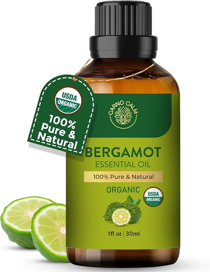Bergamot Essential Oil | USDA Certified Organic Bergamot Oil | for Skin and Hair | for Aromatherapy and Diffuser | DIY Soap & Candle Making | 1 fl. Oz