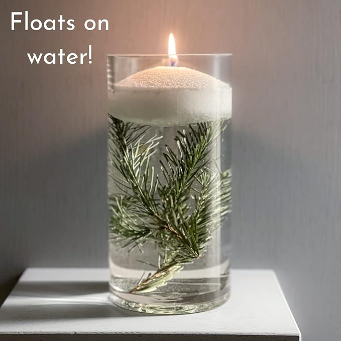 Foton Pearled Candle 18 Oz - Festive Fir Christmas Tree Scented Non Toxic Long Lasting Powder Wax Sand Candles up to 120 Hours - Refillable Pearl Candle Sand with 30 Wicks