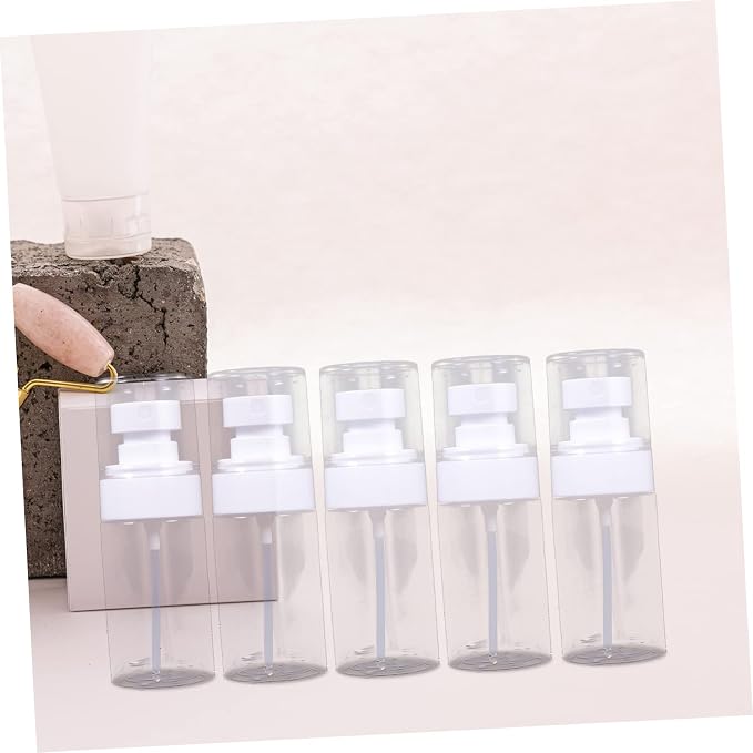 5pcs Travel Spray Bottle Set for Face and Hair Compact Mist Sprayers for Cosmetics Fragrance and Liquid Portable Nano Bottles for Daily Use and Travel