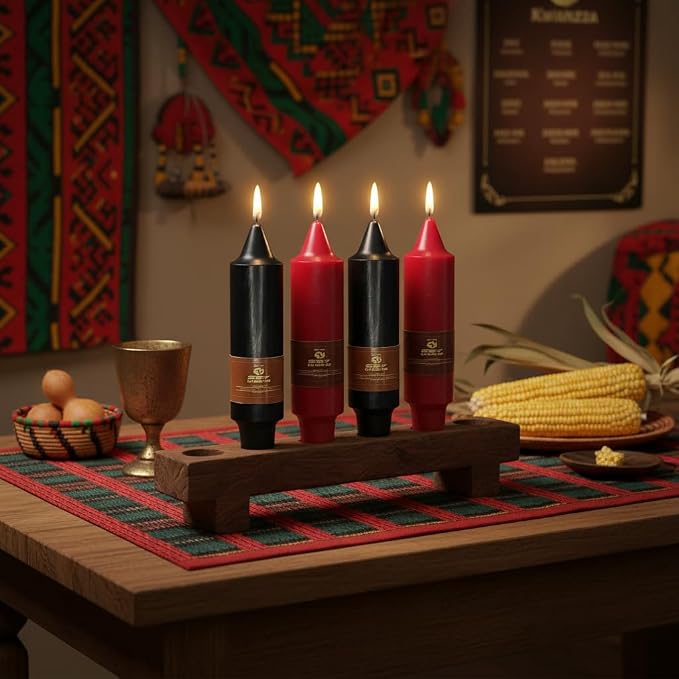 5 inch Short Taper Candlesticks Red Black Unscented Tapered Candles for Dark Romantic Halloween Party Gothic Dinner Household Decoration