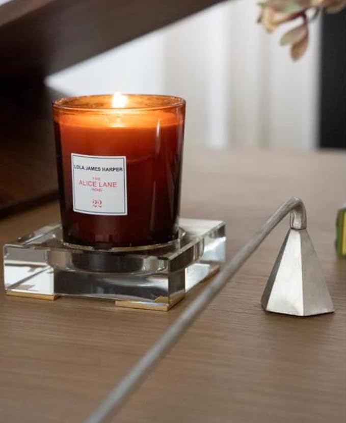 Alice Lane Nickel Candle Snuffer Home Collection – Candle Wick Snuffer Extinguish Accessory – Elegant Luxury for Home or Office