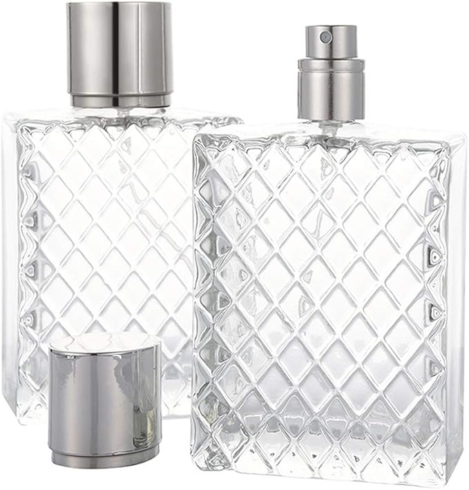 100ml 3.4 oz Refillable Spray Perfume Bottles large cosmetic Fine Mist Atomizer Empty Portabe Clear Glass Essential Oil Container for Travel