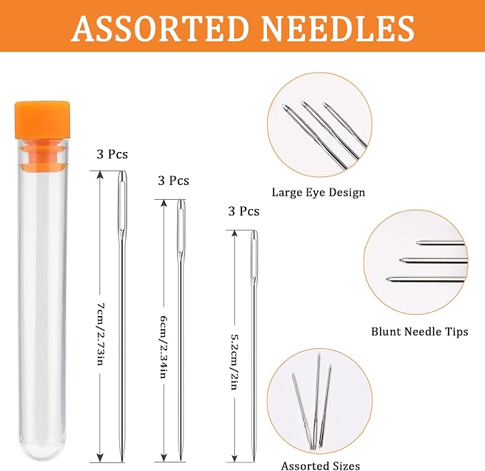 3 PCS Punch Needle Wick for Candle Making, Round Hole Candle Punch Wicking Needle Tools, Punch Needle Candle Wick Tool for Silicone Molds Making (Mix, 1 Set)