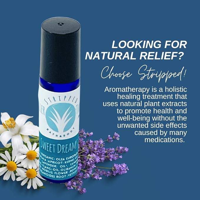 Sweet Dreams Bedtime Relaxation Aromatherapy | Night Time Unwind Support Aromatherapy Roll-On w/Lavender, Neroli & Chamomile Essential Oils | Stocking Stuffer Idea