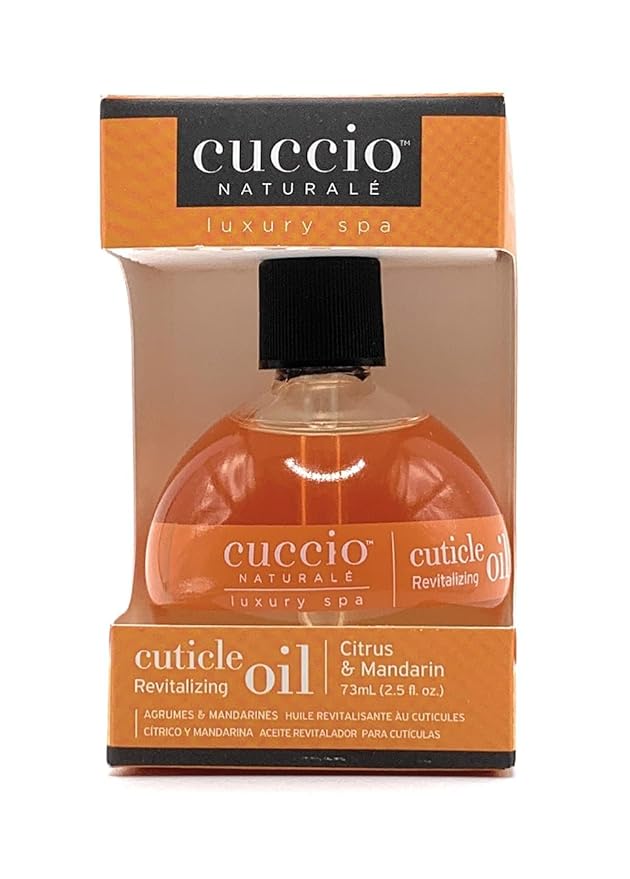 Cuccio Naturale Citrus & Mandarin Revitalizing Cuticle Oil, Lightweight Fast-Absorbing Hydrating Nail & Cuticle Conditioner, Cold-Pressed Oils + Vitamin E, 2.30 Fl Oz