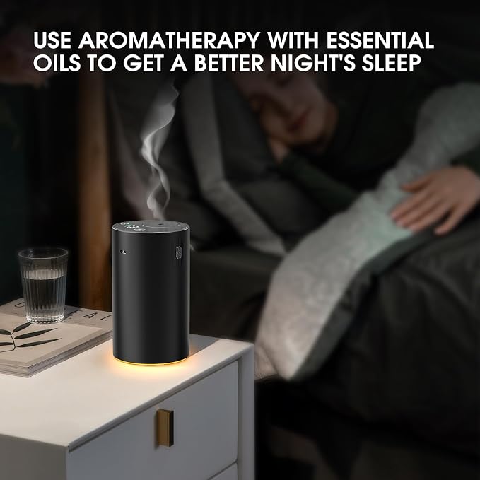 Waterless Essential Oil Diffuser,Rechargeable Aromatherapy Diffuser,Mini Scent Air Machine,Automatic Shut-Off,20ml Capacity Long-Lasting Endurance,7 Adjustable Mist Levels for Home,car,Room,Office
