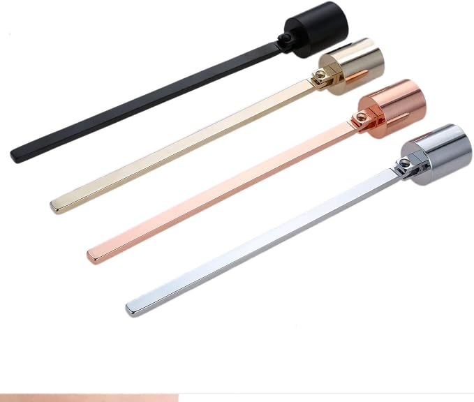 MUXSAM 1Pc 7.5x0.9in Candle Extinguisher Snuffer Candlesnuffers with Long Handle & Straight Tube for Tea Light Candles Wedding Altar Fireplace Church Wedding Candle Fire Extinguishing(Gold.)