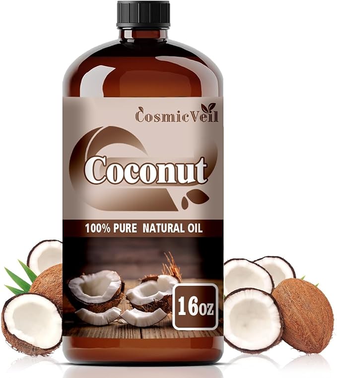 Coconut Essential Oil Coconut Oil for Aroma Diffuser,Humidifier,Home Fragrance,Cleaning,Body Care,Massage,Yoga,DIY Candle,DIY Soap CosmicVeil（Coconut，16 Fl Oz (Pack of 1)）
