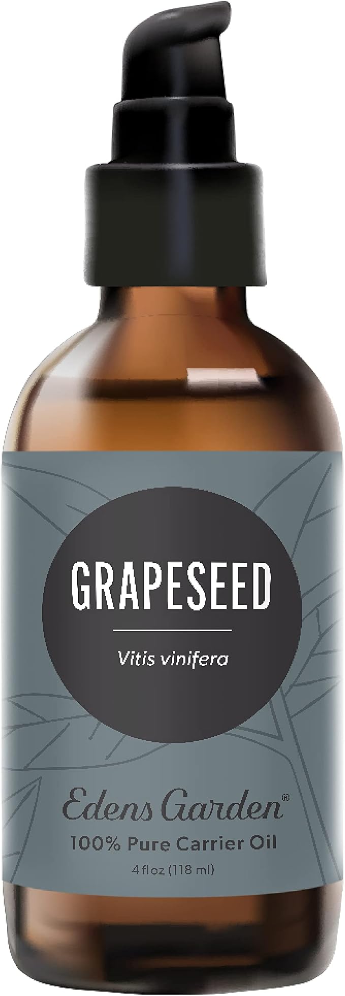 Edens Garden Grapeseed Carrier Oil - 100% Pure Premium Cold Pressed & Hexane Free, Natural Moisturizer for Body, Face, Sensitive Skin, Hair & Nails, Diluting Essential Oils & Massage, 118 ml (4 fl oz)