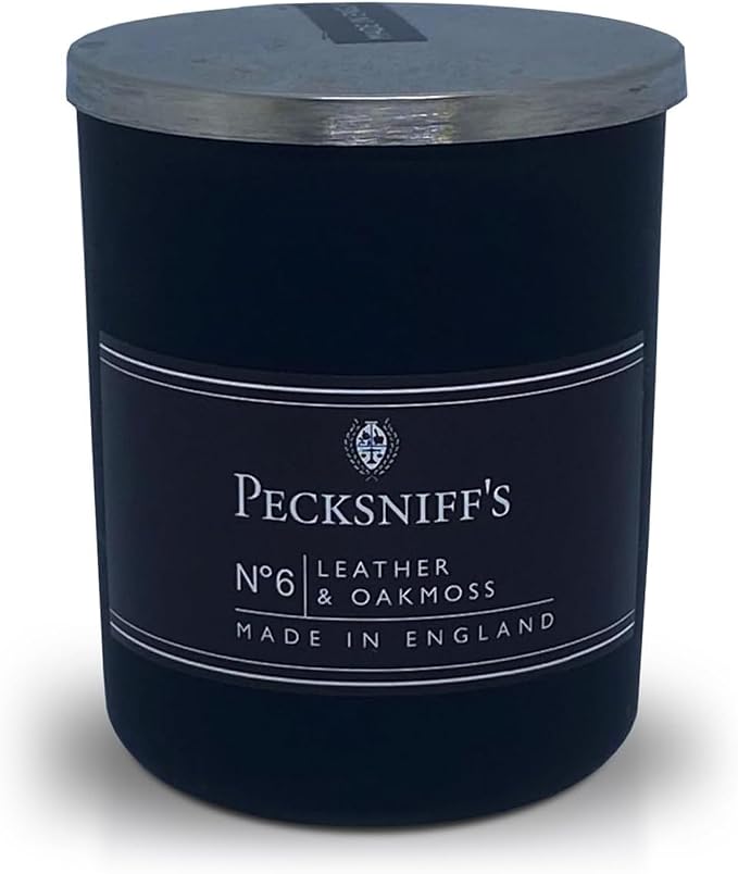 Pecksniffs Leather & Oakmoss Scented Candle | 1 Wick, 100g/3.5oz