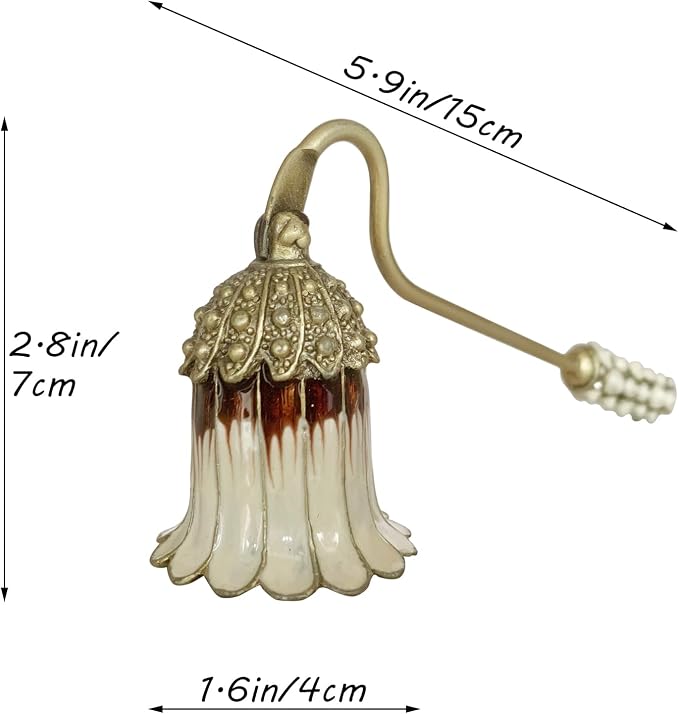 Candle Snuffer, Unique Candle Extinguisher Snuffer, Decorative Candle Extinguisher Metal Candle Tool (White Flower)