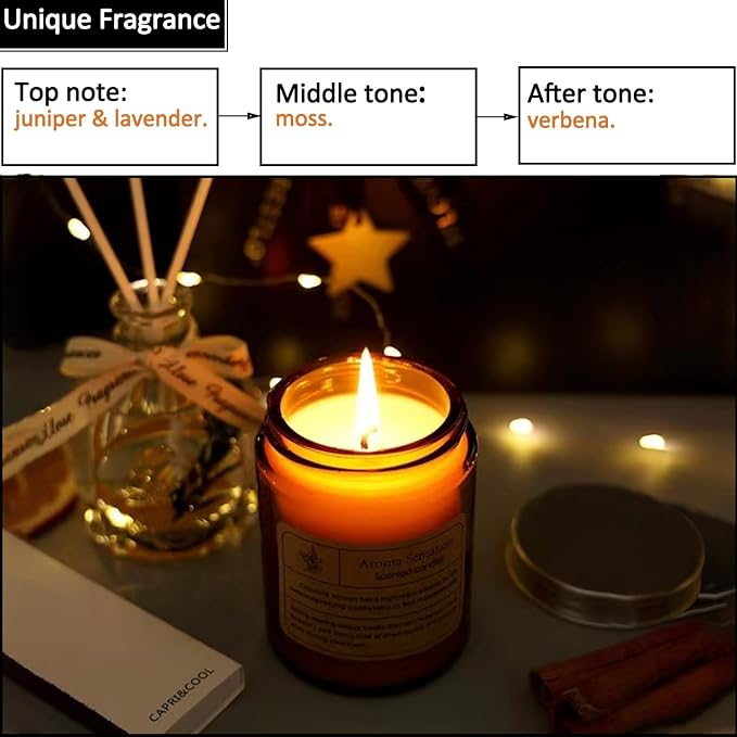 Stress Relief Candles Set, Lavender Scent Reed Diffuser, Bubble Candle, Plant Essential Oil Candle for Valentine Birthday Mother's Thanksgiving Day Present