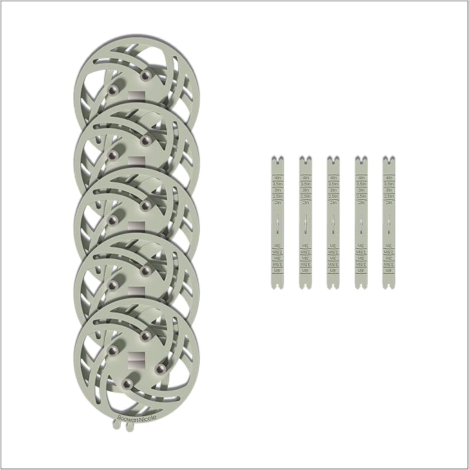 BOOWAN NICOLE Universal Wick Centering Setter Tool for Candle Making - Center & Set Wicks in 1 Second, Wick Holder for Most Candle Jar & Refill Sizes (Pro A0399*5)
