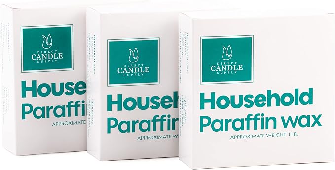 Direct Candle Supply 3lb Paraffin Wax, Parafin Wax, Paraffin Wax Candle Making Kit, Paraffin Wax Blocks, Making, Canning, Waterproofing, Metal Preservation, and a Variety of Other Applications
