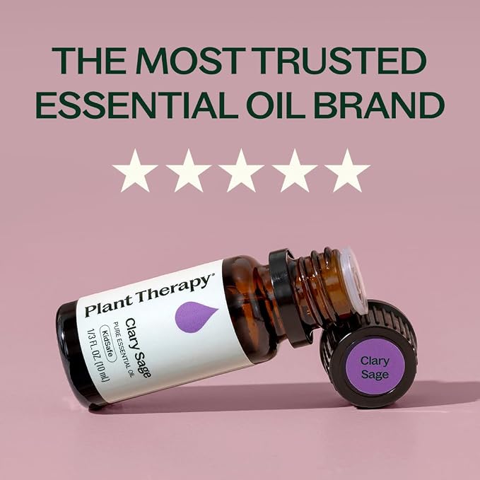 Plant Therapy Clary Sage Essential Oil 100% Pure, Undiluted, Natural Aromatherapy, Therapeutic Grade 10 mL (1/3 oz)