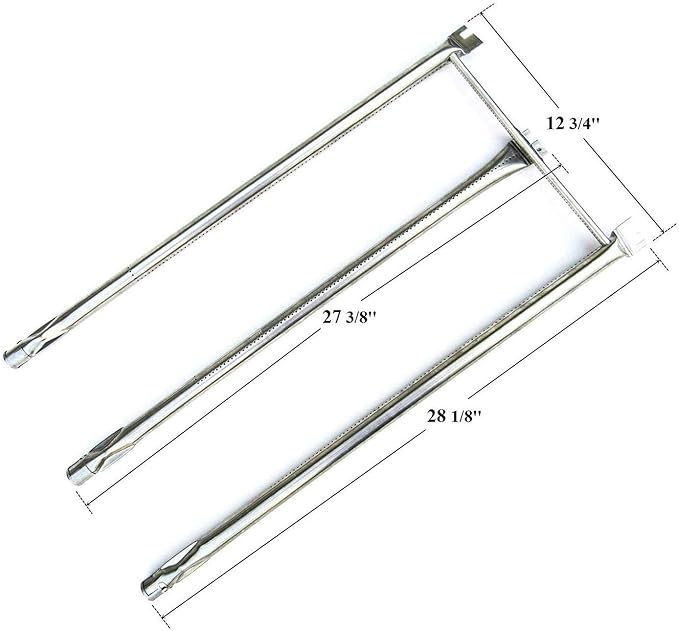 Hongso Replacement Parts for Weber Genesis Silver B & C, Genesis Gold B/C, Spirit E310 E320 700 Grills with Side Mounted Control, 17.4" Grill Grates 7525, 22.5" Flavorizer Bars 7536, Burner Tube Kit