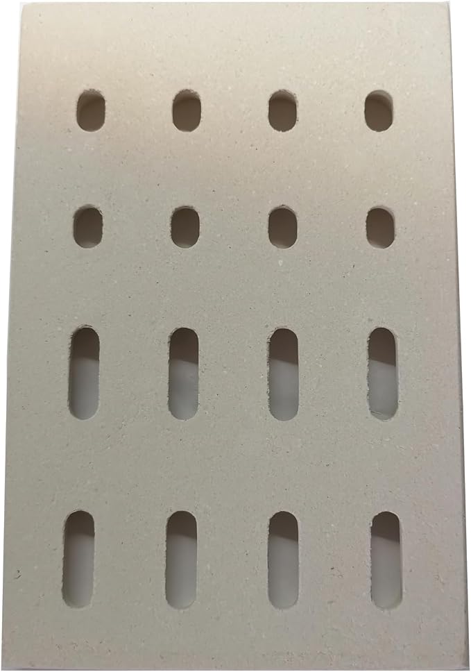 6-Pack Universal Replacement Heat Plate Flame Tamer, Ceramic Brick Flame Tamer, Ceramic Radiant Replacement for Galore Grand Turbo
