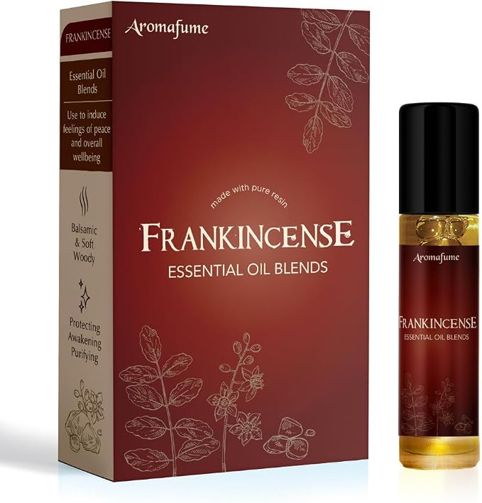 Frankincense Resin Essential Oil Roll-On Blend by Aromafume | 1 x 10ml / 1 x 0.33 Fl Oz | Made with Boswelia Caterii & Boswelia Serrata | for Meditation, Spiritual Awakening, Prayer and Wellness