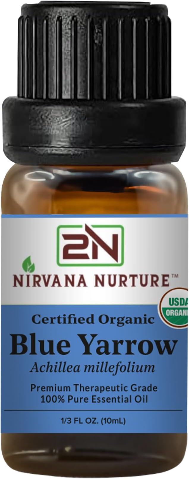 Blue Yarrow Essential Oil, USDA Certified Organic, 100% Pure Undiluted, Aromatherapy Oil for Diffuser, Hair & Skin Care