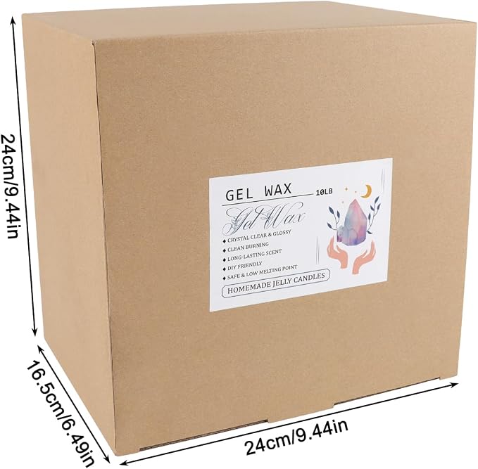 10LB Crystal Clear Gel Wax for DIY Candle Making, Soft & Elastic Jelly Wax for Candle Making & Decorative Accents & Handcraft Scente Candles Supplies.