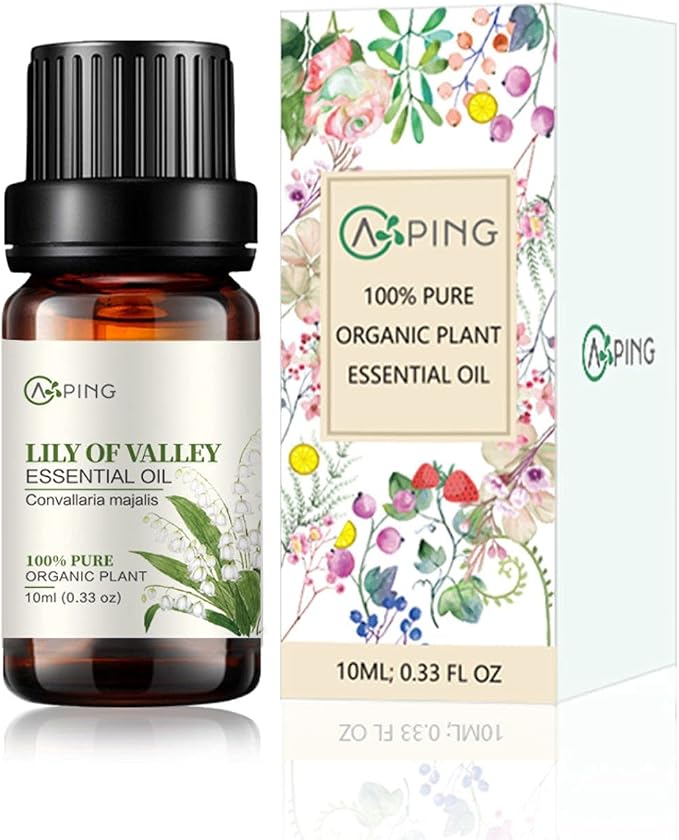 Lily of Valley Essential Oil - 100% Pure Organic Natural Plant (Convallaria majalis) Lily of Valley Oil for Diffuser, Aroma, Spa, Massage, Yoga, Perfume, 0.33oz