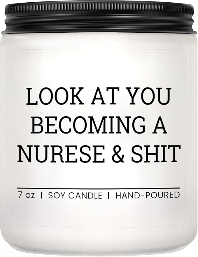 Funny Nurse Gifts for Women, Birthday Christmas Graduation Thanksgiving Nurse Day Nurse Week Gift for Nurses, Nurses Practitioner Gifts - Lavender Scented Candle