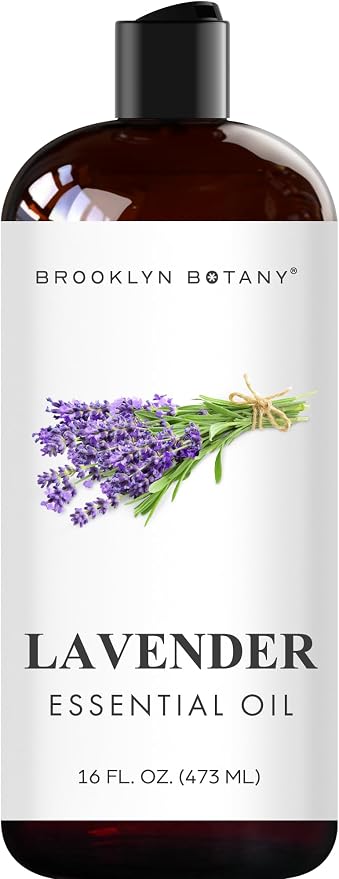 Brooklyn Botany Lavender Essential Oil - Huge 16 Fl Oz - for Candle Making, Soap Making, Diffusers, and Aromatherapy