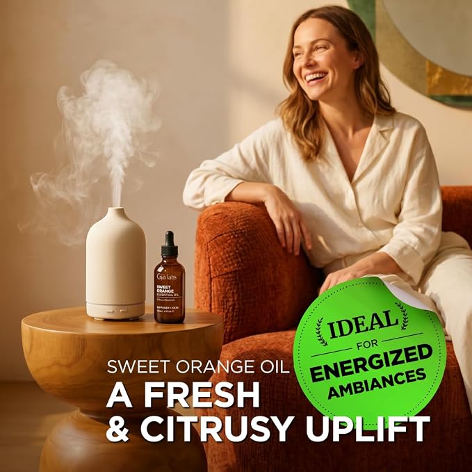 100% Pure Orange Essential Oil - 4 Fl Oz - Orange Oil for Hair, Skin, Diffuser, Aromatherapy & DIY Candle Making Scent