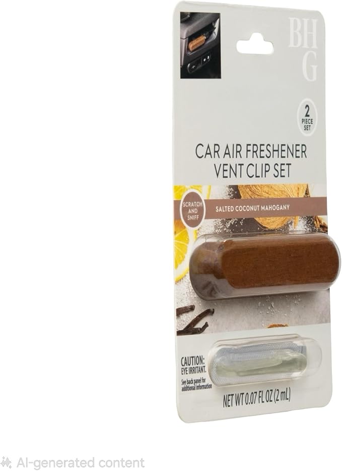 Scented Car Vent Diffuser Set, 2 ml (Salted Coconut Mahogany)
