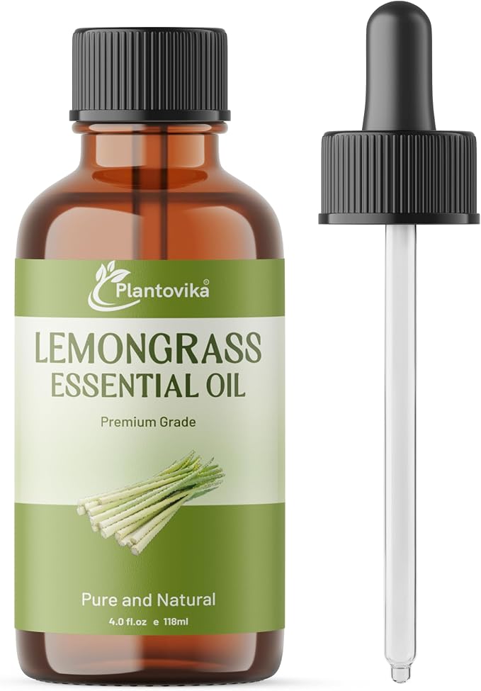 Lemongrass Essential Oil | 100% Pure and Natural | Premium Grade Essential Oil for Skin, Diffuser, Massage, DIY Candle and Soap Making (4 Fl Oz, Lemongrass)