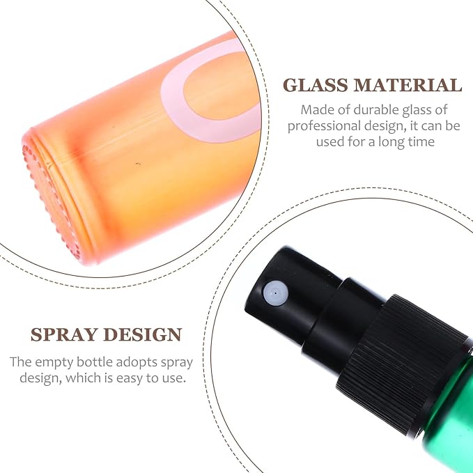 8pcs 10ml Glass Roller Bottles with Caps Mini Essential Oil Perfume Bottle Kit Refillable Portable for Aromatherapy and