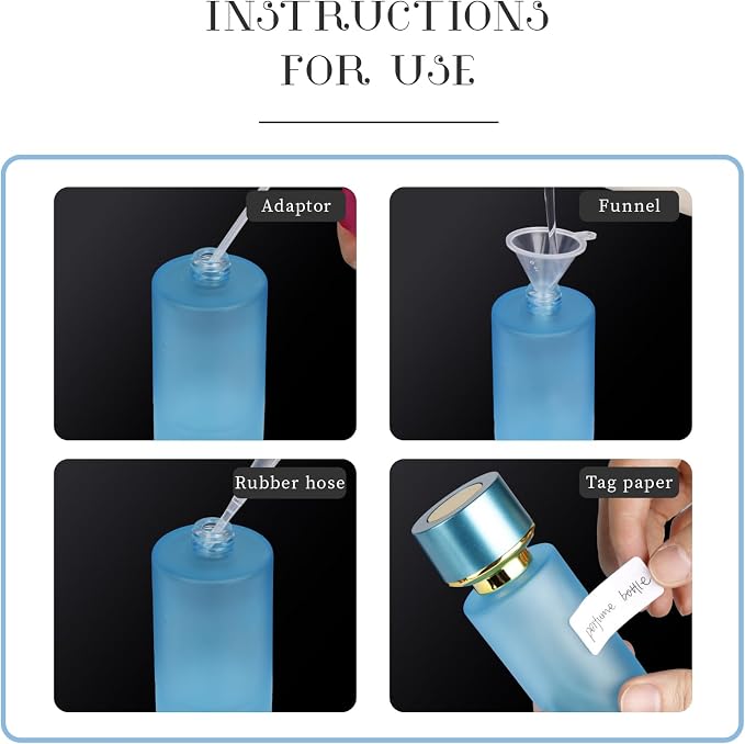 2pcs 50ml Glass Spray Bottle for Perfume,Refillable Travel Perfume Atomizer Bottles,Blue Portable Cologne Atomizer Empty Bottle.(Blue*2)
