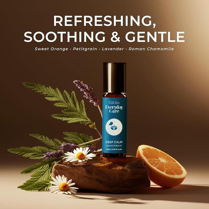 Stress Relief & Deep Calm Oil Roll On Set - Aromatherapy Grade Essential Oils Roll On Set - 2x0.34 fl oz - Gya Labs