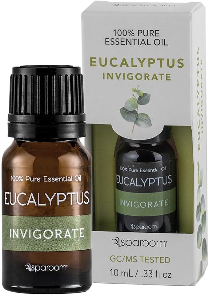 SpaRoom Aromatherapy 100% Pure Undiluted Essential Oil, Invigorate Eucalyptus, 10 mL