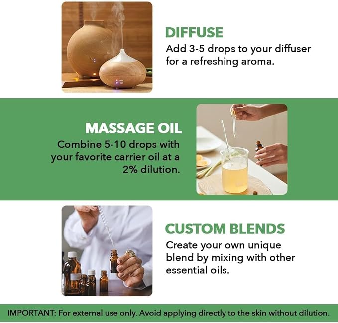 Majestic Pure Essential Oil with Glass Dropper - 100% Pure and Natural - Essential Oils for Diffuser, Aromatherapy, Soap and Candle Making, Tea Tree Essential Oil, Tea Tree Oil, 4 Fl Oz