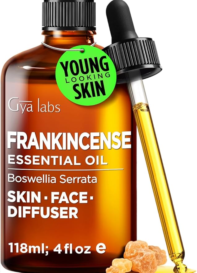 100% Pure Frankincense Essential Oil - 4 Fl Oz - Frankincense Oil for Hair, Skin, Diffuser, Aromatherapy & DIY Candle Making Scent