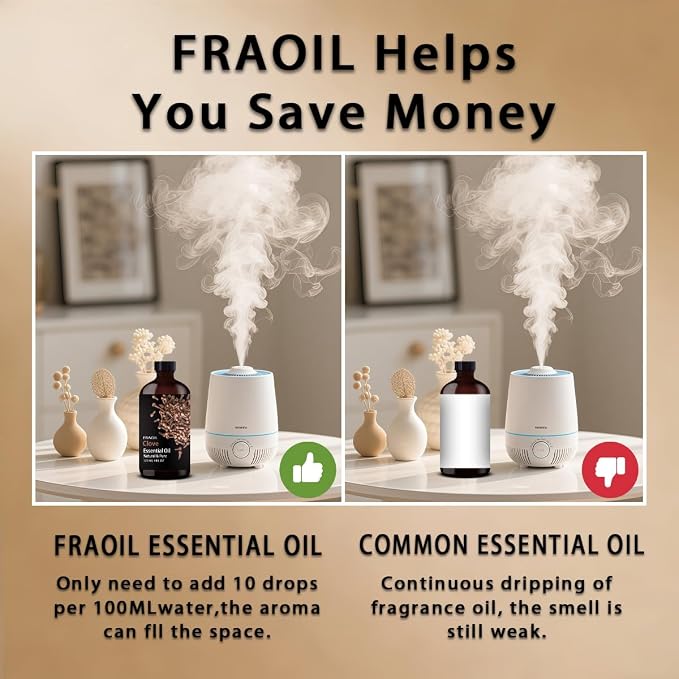 Clove Essential Oil, Clove Oil 4 Fl Oz 120ML for Diffuser Humidifier Yoga Cleaning DIY Candle Soap Making Essential Oils