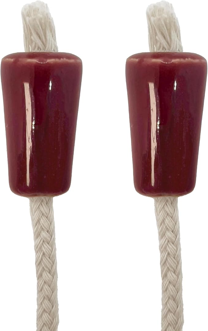 Oenophilia Oeno Afterglow Bottle Wicks, Glass Bottle Wick Holder, Use with Lamp Oil, Set of 2 (Burgundy)