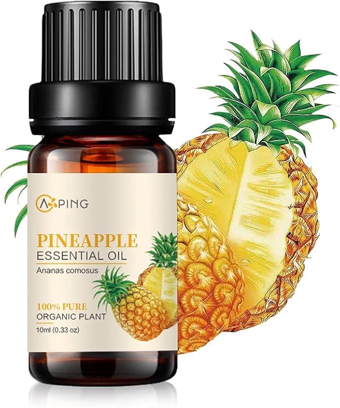 Pineapple Essential Oil - 100% Pure Organic Natural Plant (Ananas comosus) Pineapple Oil for Diffuser, Aroma, Spa, Massage, Yoga, Perfume, 0.33oz