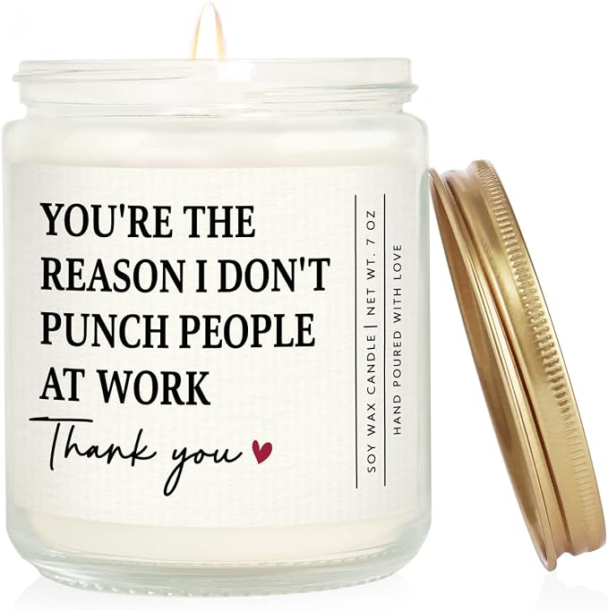 Gifts for Coworker, Work Bestie, Boss Lady Gifts for Women, Funny Birthday Retirement Farewell Appreciation Presnets for Coworker, Boss, Employee - Handmade Lavender Scented Candle 7oz