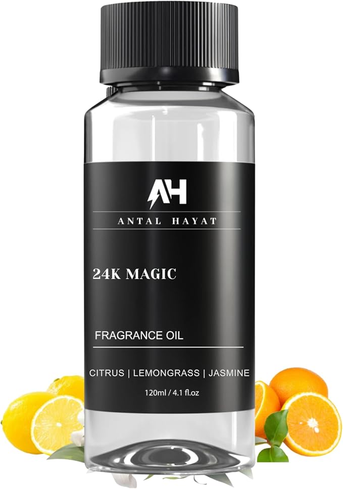 Luxury Hotel-Inspired Diffuser Oil 24K Magic 120ml – Citrus, Lemongrass, Jasmine – Inspired by W Hotels - Diffuser Refill Oil - Luxury Aromatherapy Oils - Home Fragrance Oils for Ultrasonic Diffusers
