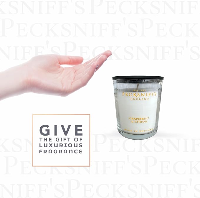 Pecksniff's Grapefruit & Citron Luxury Scented Candle | 1 Wick, 100 g/3.5 oz