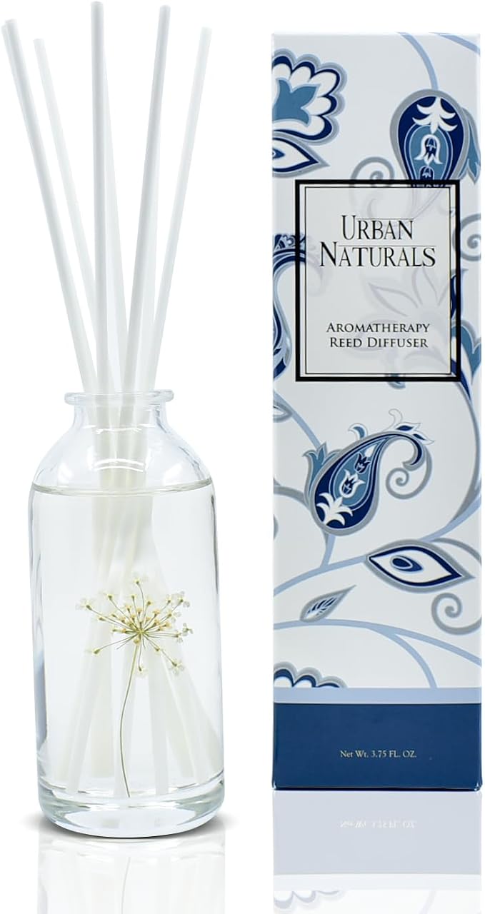 Urban Naturals Reed Diffuser Sticks 10 Inch White Fiber, 50 Count, High Absorbency for Aroma Diffuser Refill, Home Use