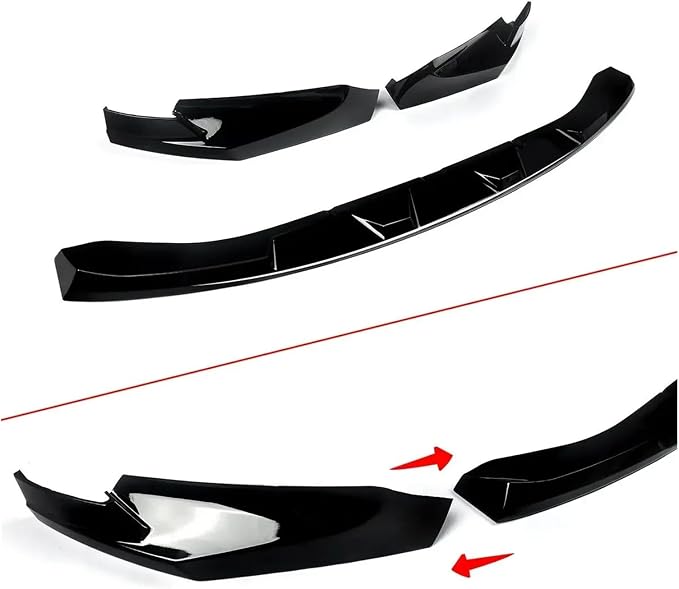 For BMW G80 M3 G82 G83 M4 2021-2023 Front Splitter Bumper Lip Spoiler Diffuser Body Kit MP Style(Carbon Fiber Look)