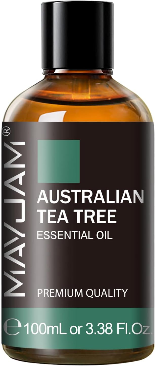 Australian Tea Tree Essential Oil, MAYJAM Pure Essential Oils for Diffusers, 3.38FL.OZ/100ML Large Volume Australian Tea Tree Oil with Premium Glass Dropper