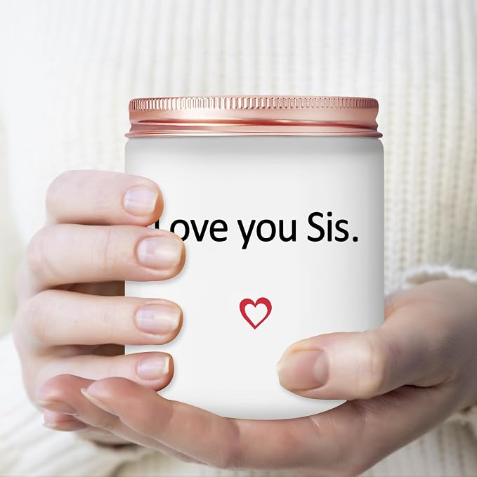 Sister Gifts from Sisters - Birthday Mothers Day Valentines Day Christmas Gift for Sister - Lavender Scented Candle